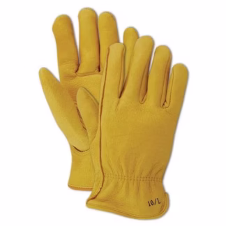 Guantes de cuero para conductores dorados L A