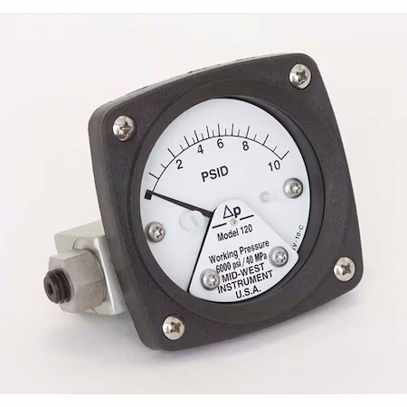 Manómetro MIDWEST INSTRUMENT 0 a 10 psi A